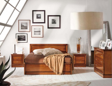 Bedroom (Suite bedroom) with bed with box for linen, Mirandola Export