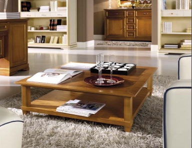 Coffee table with bottom shelf, Mirandola Export