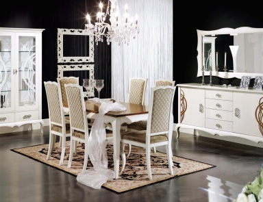 Dining room (dining set) with high chairs, Mirandola Export
