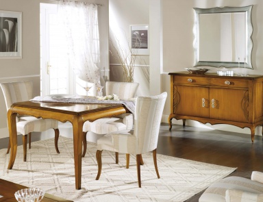 Dining room (dining set) with a square table, Mirandola Export