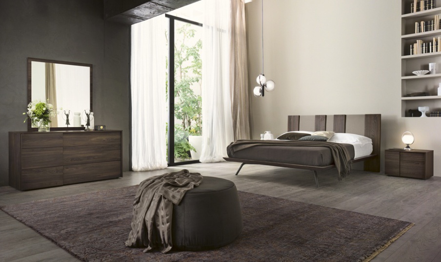 Set for bedroom in veneer elm Will G22, Alf