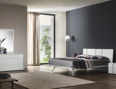 Bedroom set in white finish with a glossy finish Will, Alf