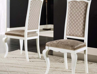 Chair with scalloped legs Mefisto, Mirandola Export (chair with textile upholstery)