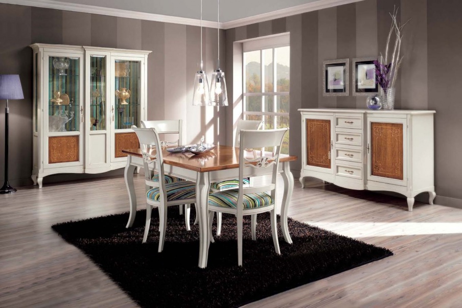 Dining room (dining set) with inlay, Mirandola Export