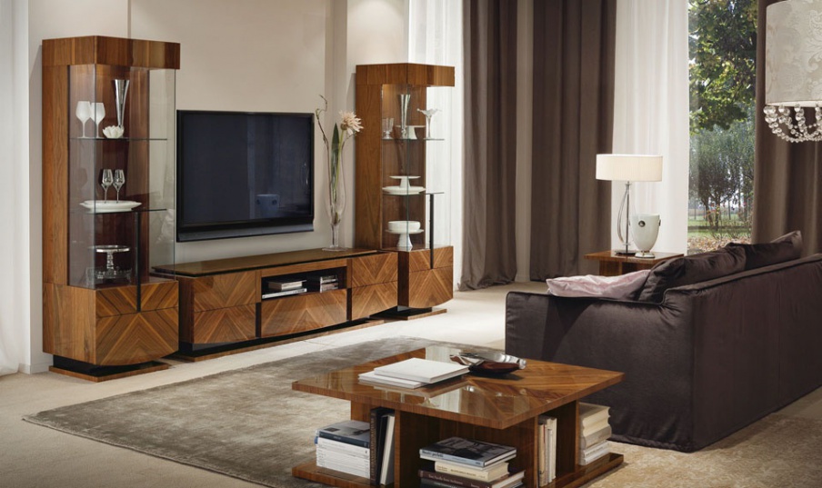 Sofa set in veneer with a pattern of natural fibers, Opera, Alf