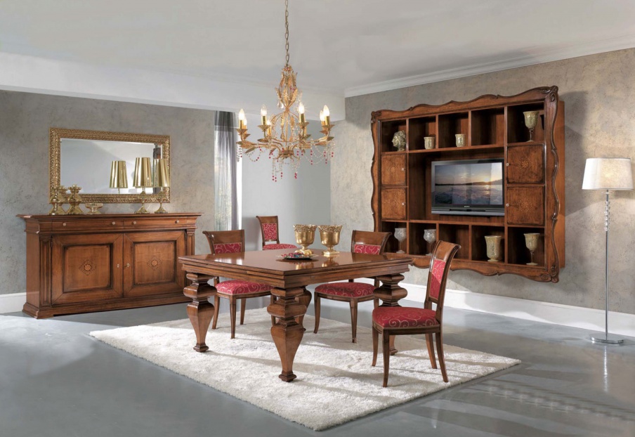 Dining room (dining set) with a module for TV, Mirandola Export