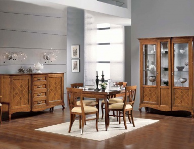Dining room (dining set) wooden frame, Mirandola Export
