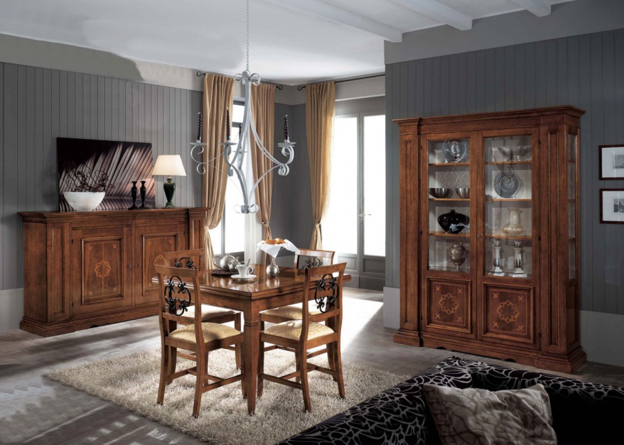 Dining room (dining set) with inlay, Mirandola Export