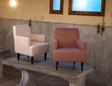 Armchair in fabric Luke, Domingo Salotti