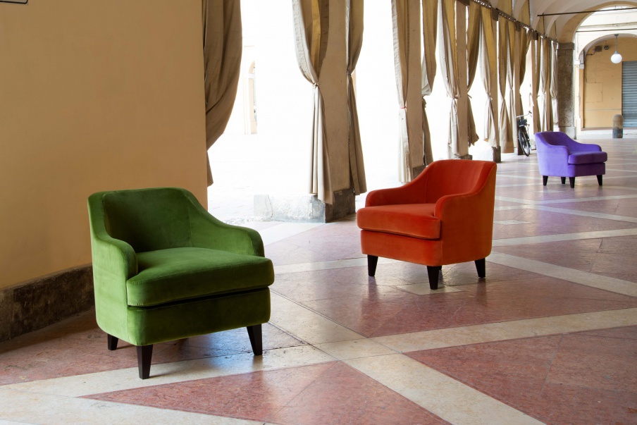 Armchair in fabric Nor, Domingo Salotti