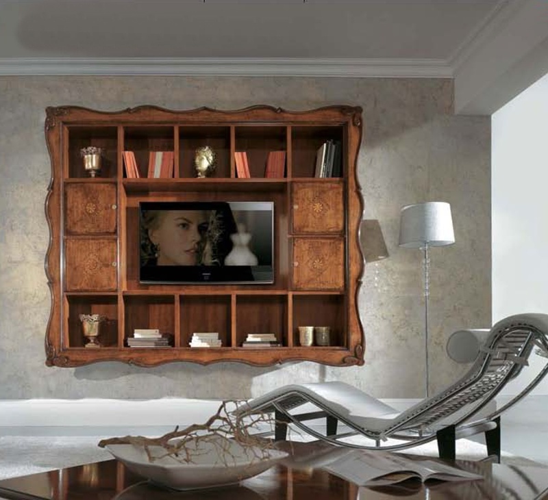 Cabinet for TV in carved frame, Mirandola Export