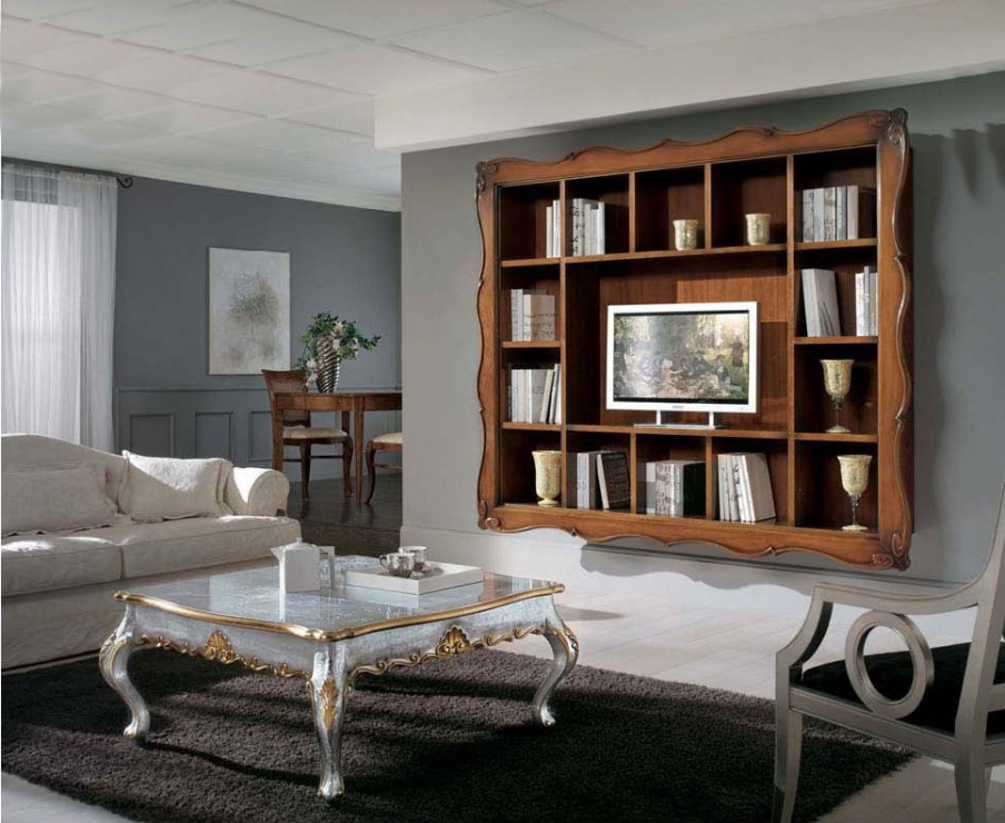 Cabinet for TV with shelves, Mirandola Export