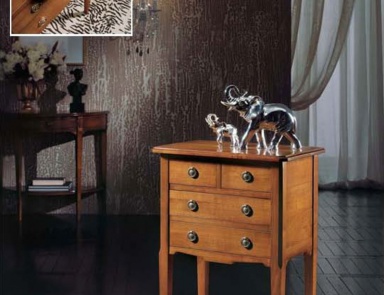 Bedside table made of cherry wood, Mirandola Export