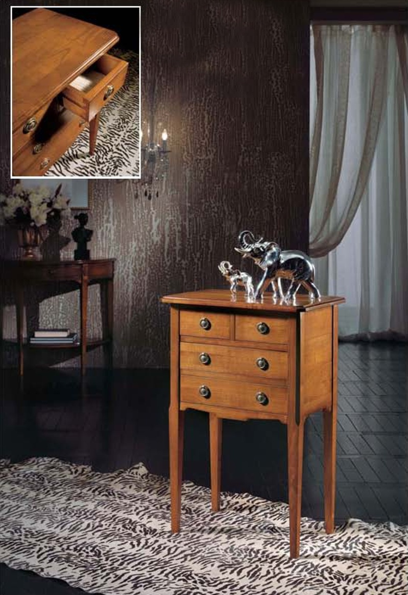 Bedside table made of cherry wood, Mirandola Export