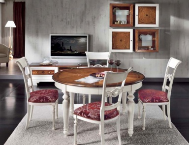 Dining room (dining set) with inlaid Verona, Mirandola Export