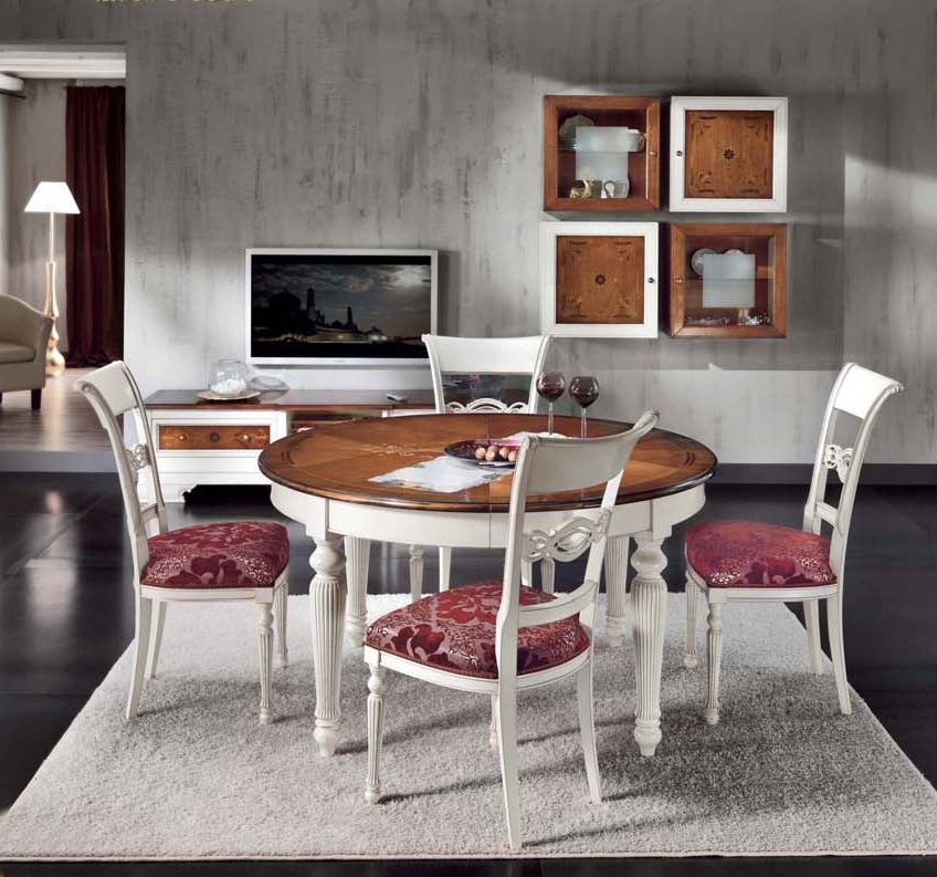 Dining room (dining set) with inlaid Verona, Mirandola Export
