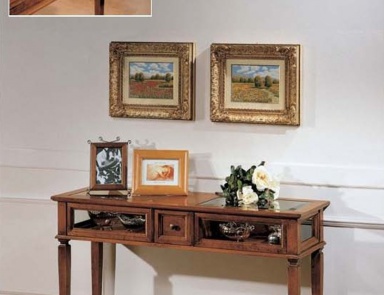 Console with glass inserts, Mirandola Export