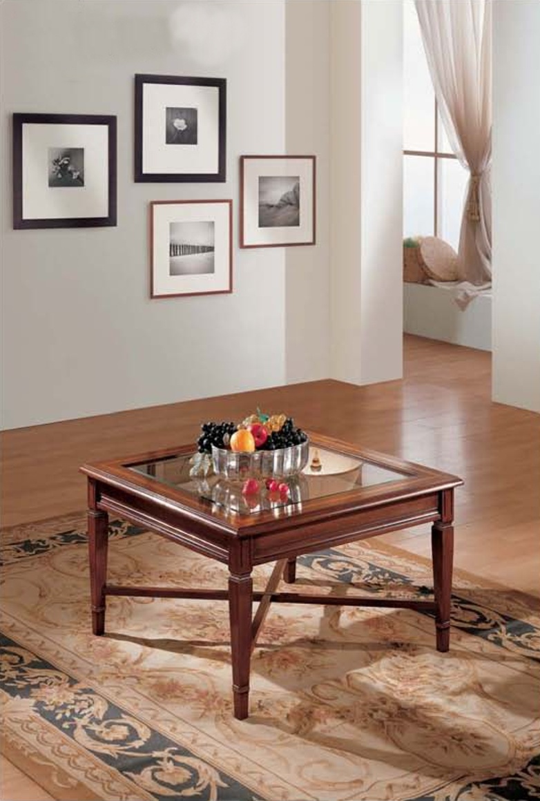 Coffee table with top made of glass, Mirandola Export