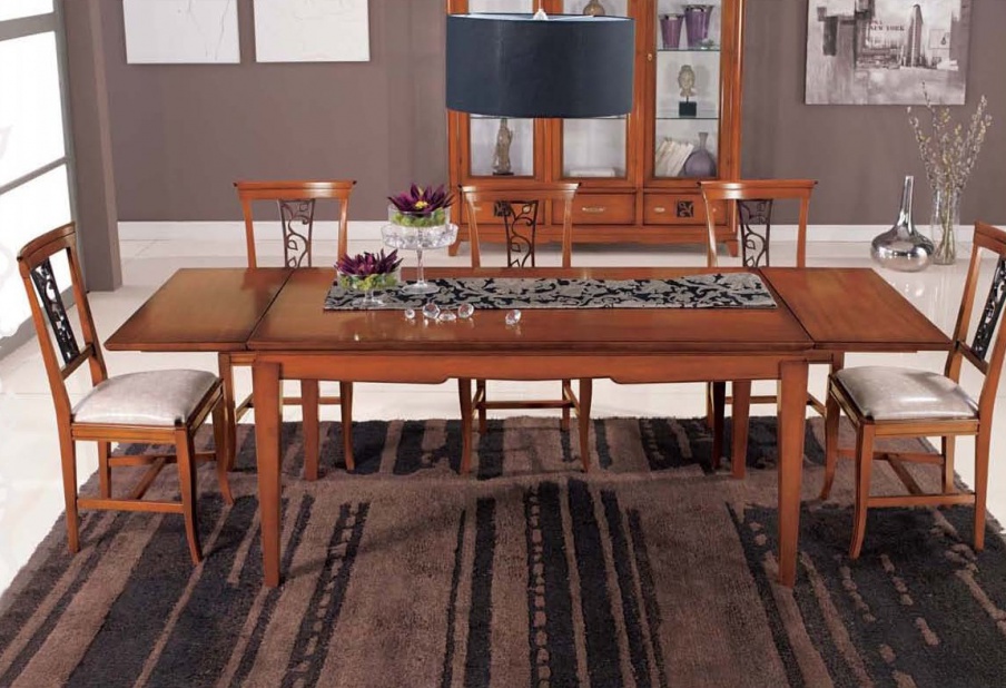 Dining room (dining set) finishes walnut, Mirandola Export