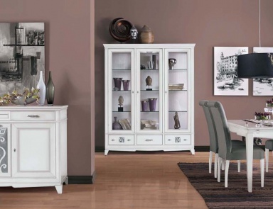 Dining room (dining set) decorated with silver sheet, Mirandola Export