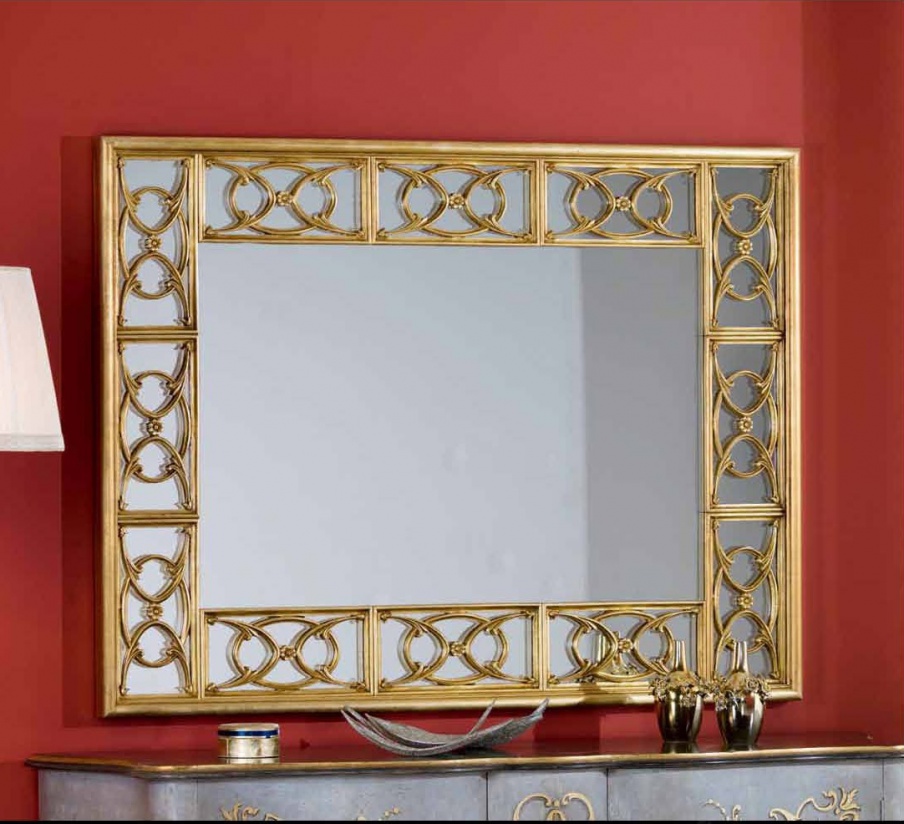 Wall mirror in rectangular frame, Mirandola Export