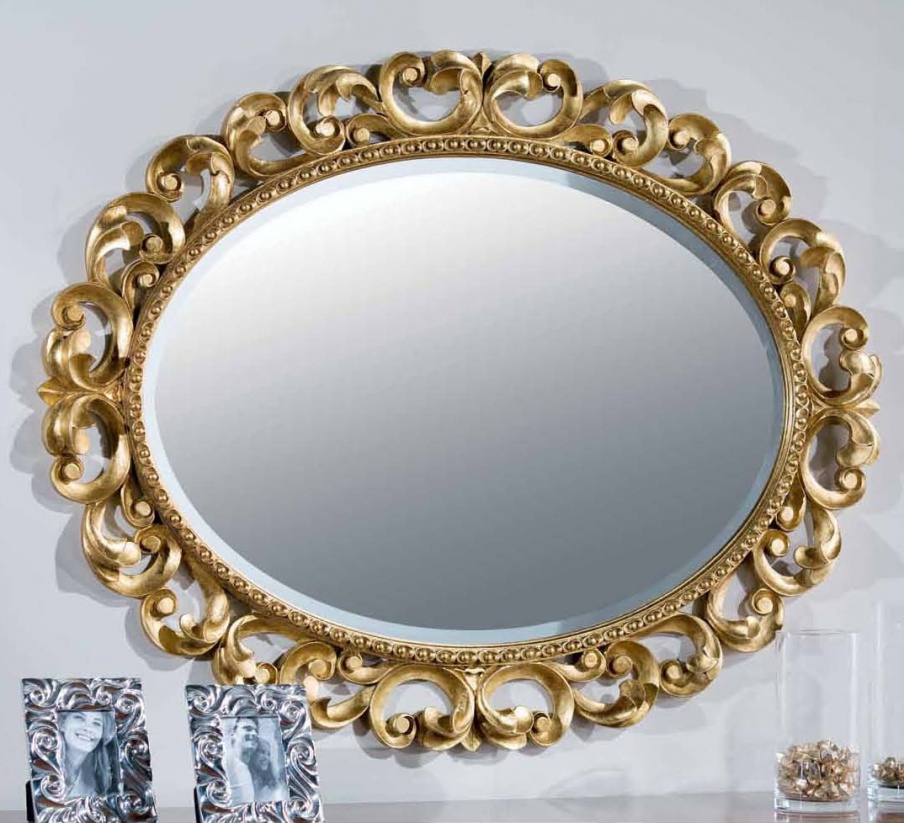 Wall mirror in a figure-carved frame, Mirandola Export
