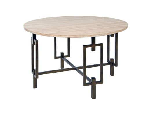 Table with top made of travertine Livingston, Pearson