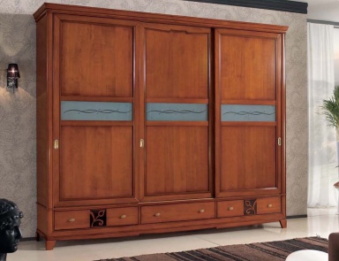 Wardrobe with inserts of frosted glass, Mirandola Export