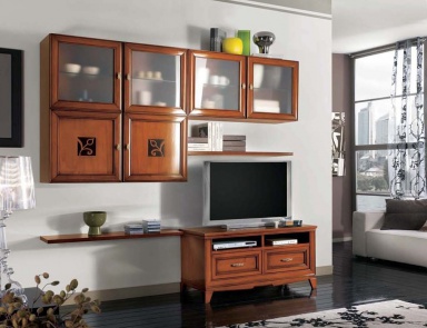 Modular system with hinged lockers, Mirandola Export