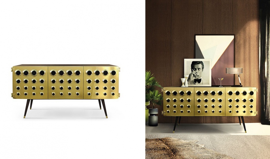 Sideboard in solid walnut Monocles, Delightfull