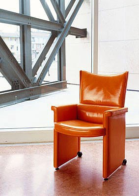 Chair office upholstered in leather Planet, Mascheroni