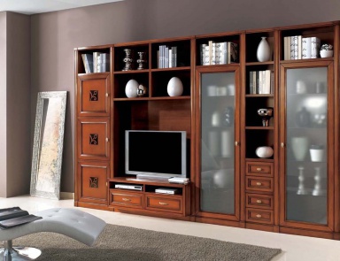 Modular Cabinet with doors of frosted glass, Mirandola Export