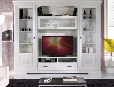Cabinet for TV with carved patterns, Mirandola Export (cupboard)