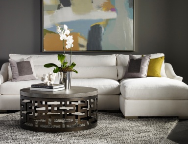 Table on carved metal base Belgrave, MotionCraft