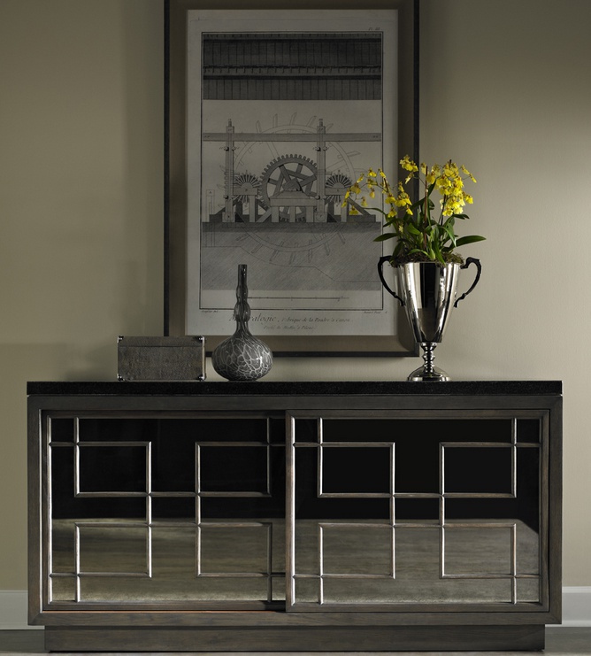 Console with mirrored doors Philip, MotionCraft