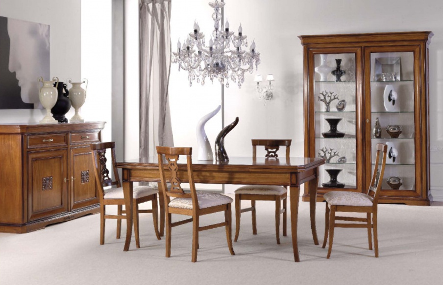 Dining room (dining set) with decorative pattern on the facade, Mirandola Export