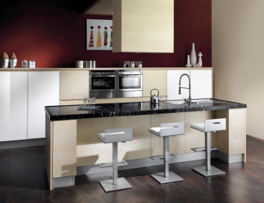 Set for the kitchen made of solid wood and marble Thesis, Onlywood