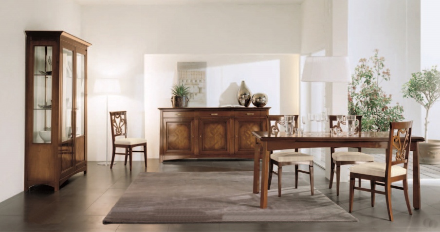 Dining room (dining set) with inlay on the front, Mirandola Export