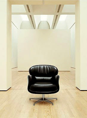 Chair swivel leather upholstered Utopias, Mascheroni