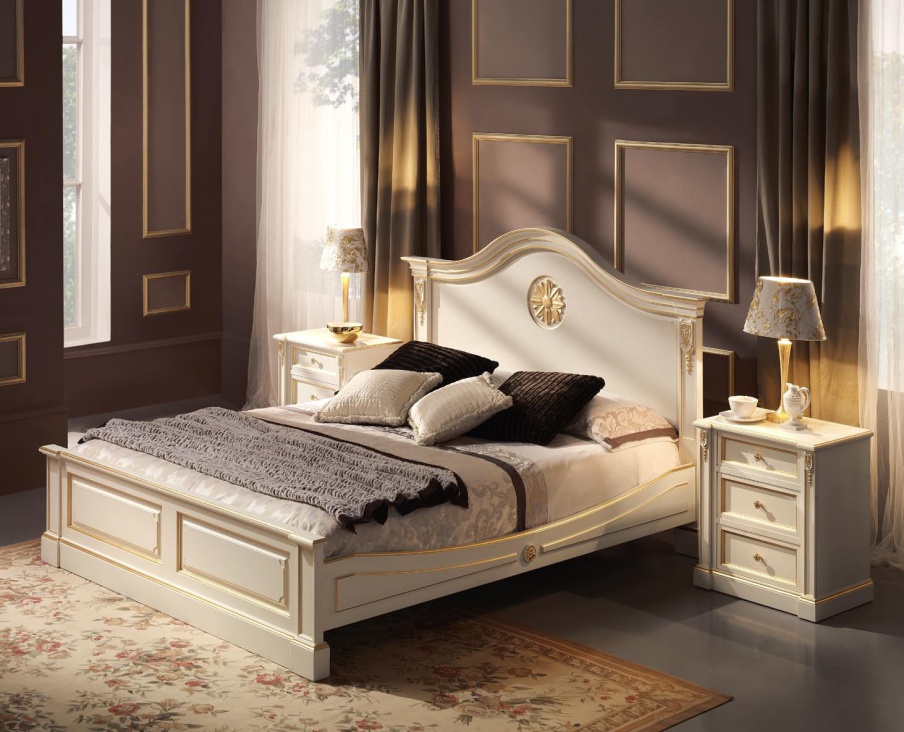 Double bed with high headboard Beatrice, Onlywood