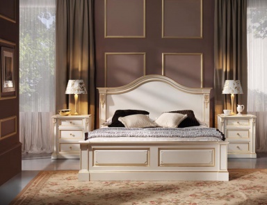 Double bed in lacquer finish Beatrice, Onlywood