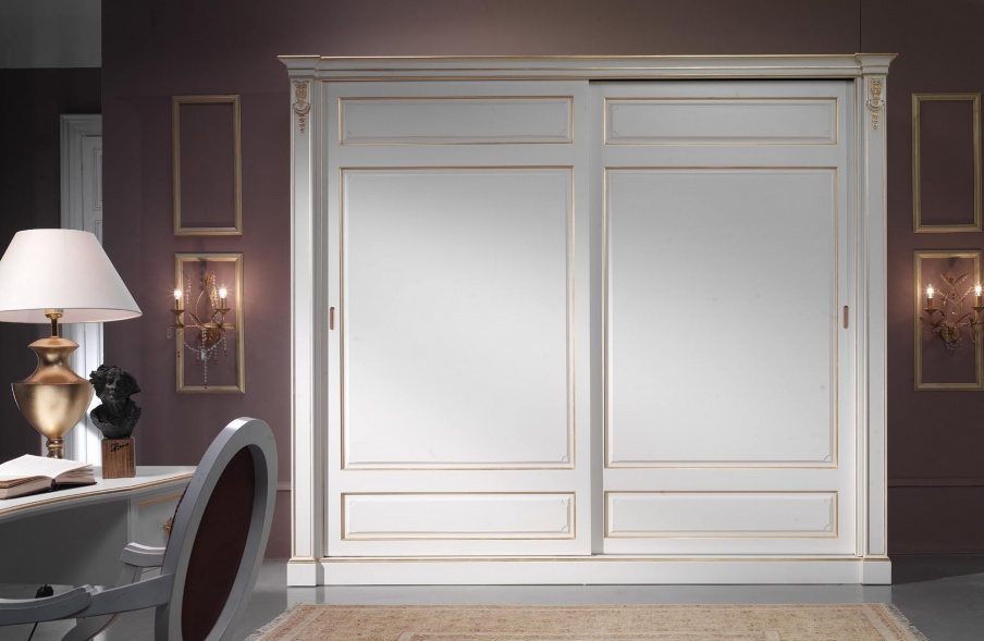 Wardrobe with 2 sliding shutters Beatrice, Onlywood