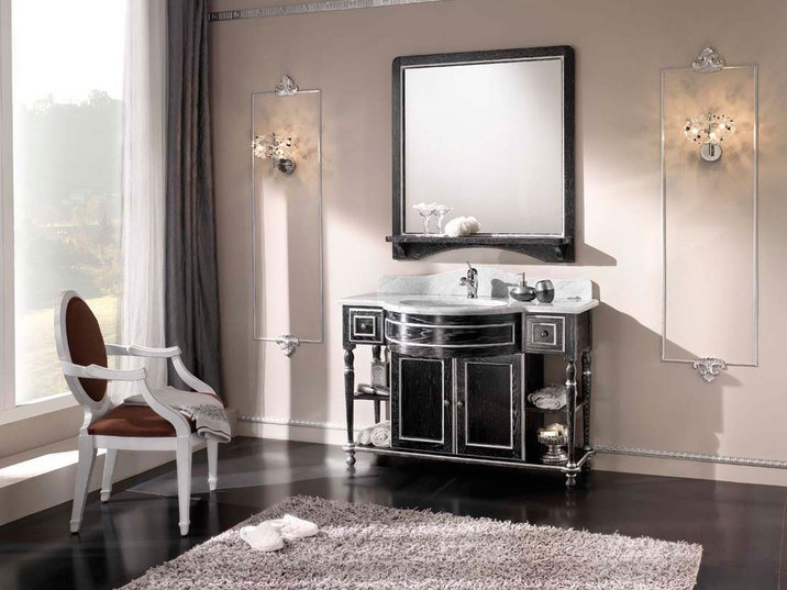 Set for the bathroom in the decoration of lacquer and silver Enea, Onlywood