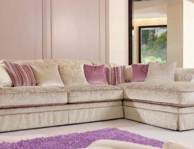 The sofa corner in the finishing of textiles in the form of covers of Cala Luna, Tosconova