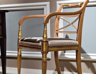 Armchair with upholstered seat, Medea