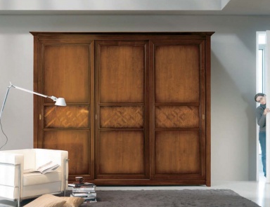 Wardrobe with inlay and sliding doors, Mirandola Export