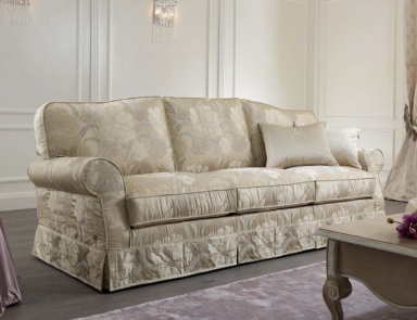 The four-seater sofa in solid wood Mauritius, Tosconova