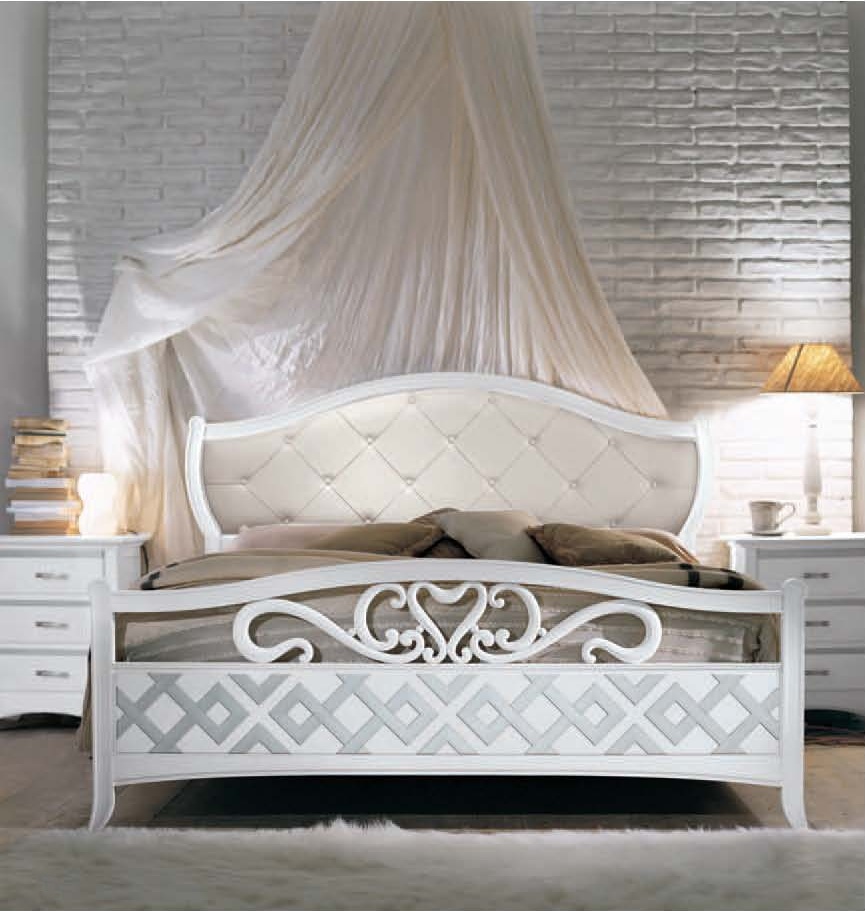 Double bed with high upholstered headboard, Mirandola Export