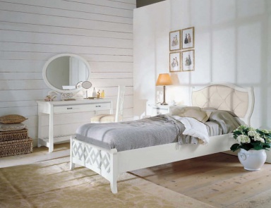 Single bed with high headboard, Mirandola Export