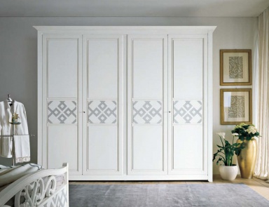 Wardrobe with engraved decorative panels, Mirandola Export